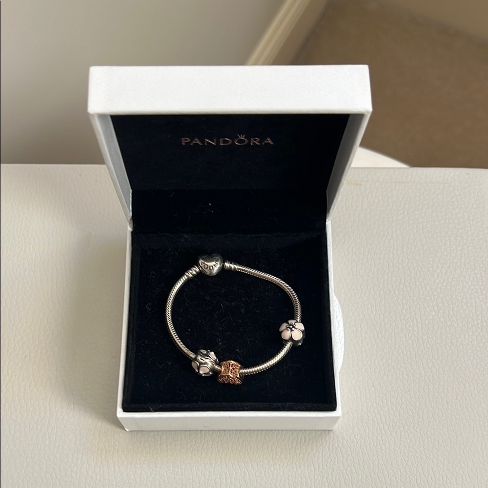 Pandora Silver Bracelet w/ Charms